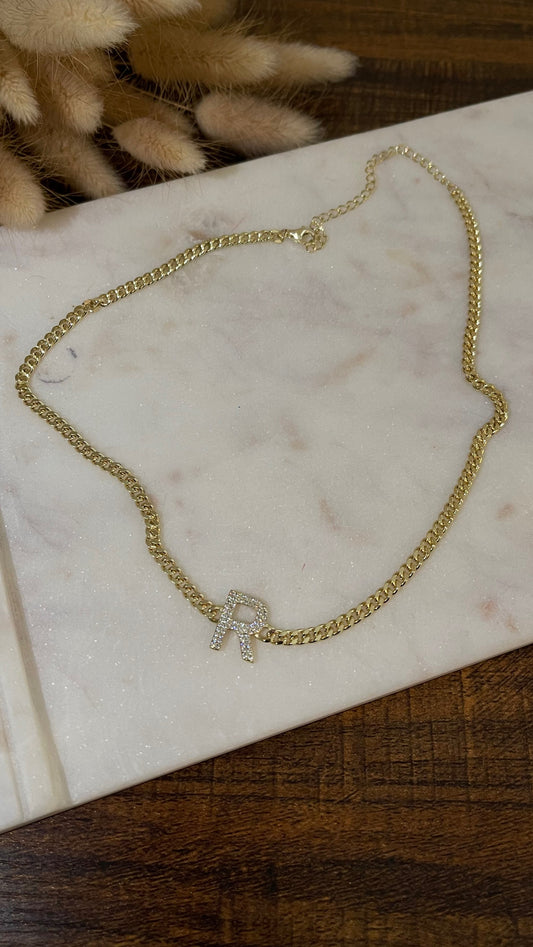 R LETTER NECKLACE