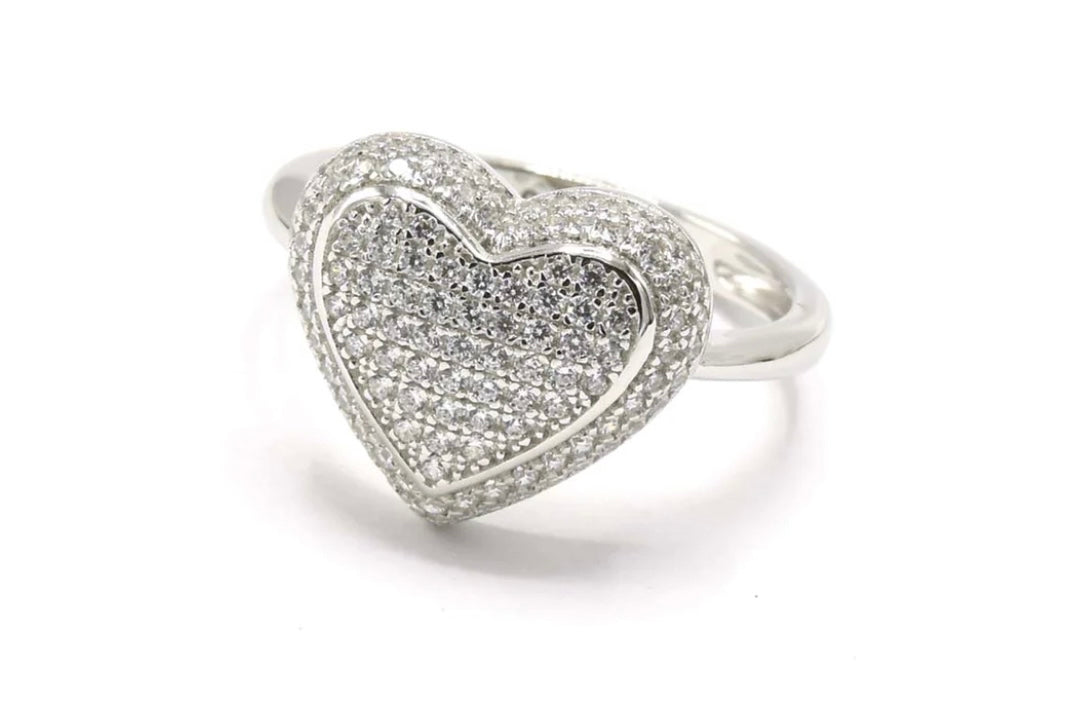 TIFANY HEART SILVER RING