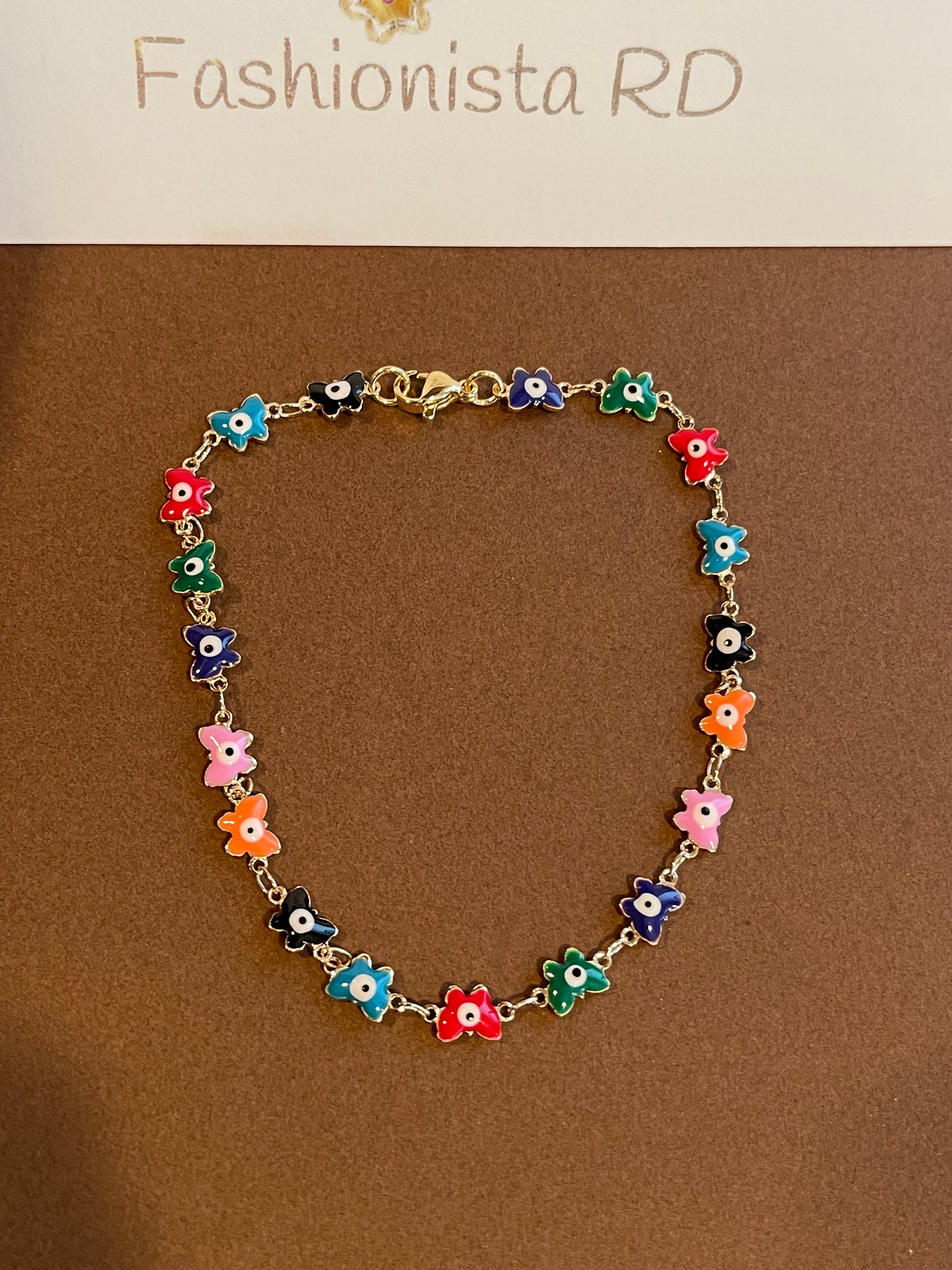 BUTTERFLY EVIL EYES ANKLET