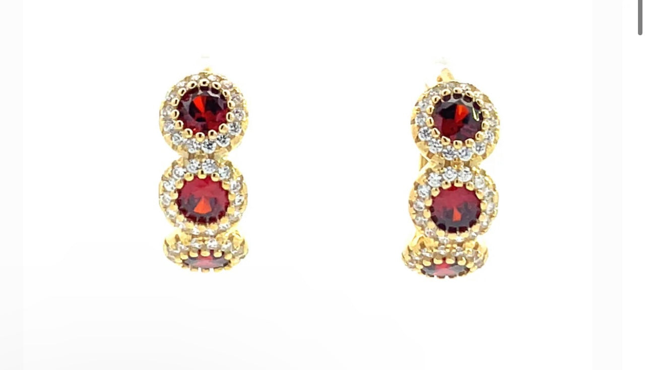 RUBI GOLD HOOP