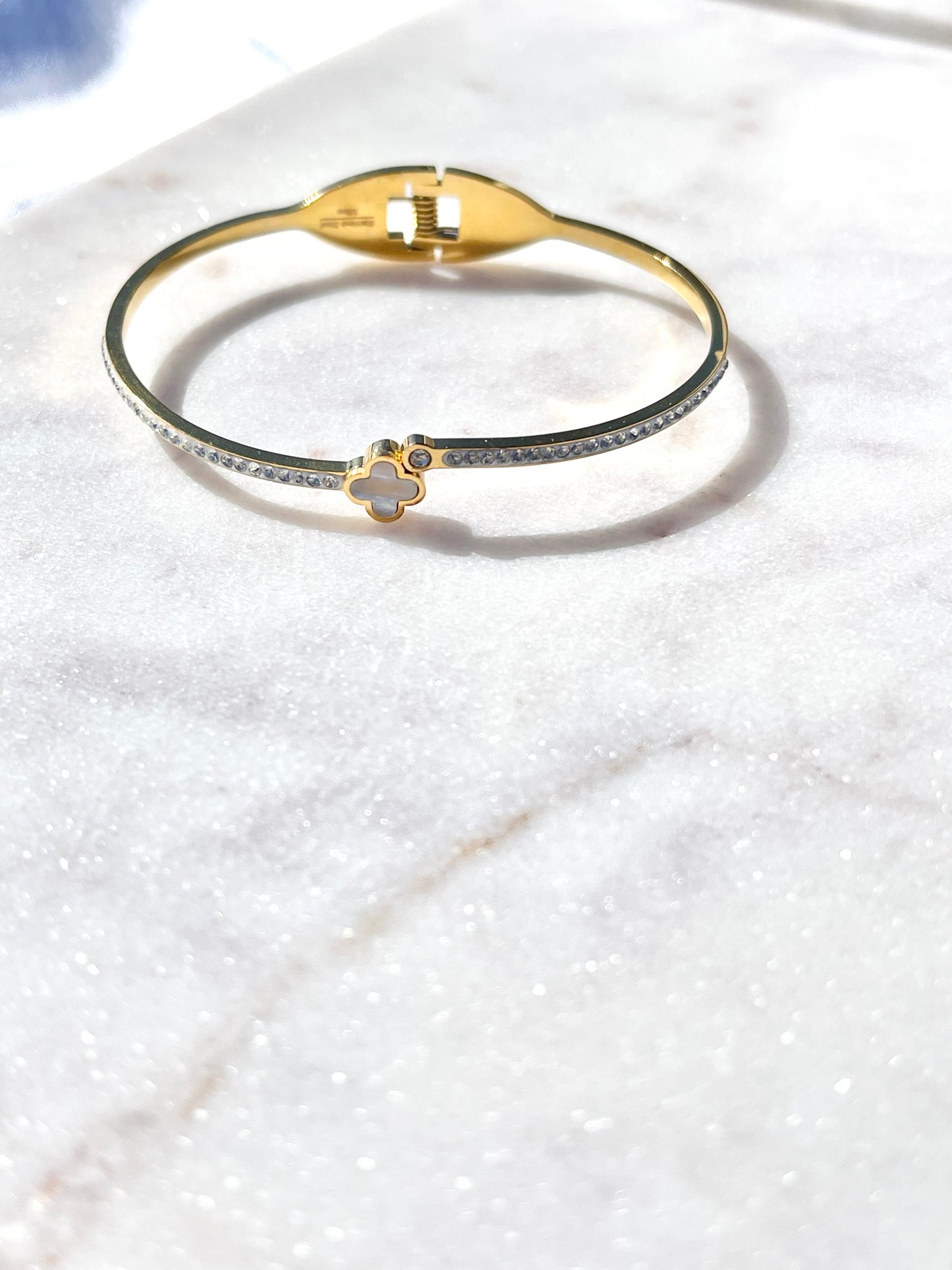 TREBOL WHITE GOLD BRACELET