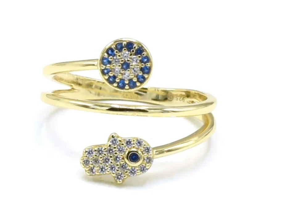 EVIL EYE HAND RING