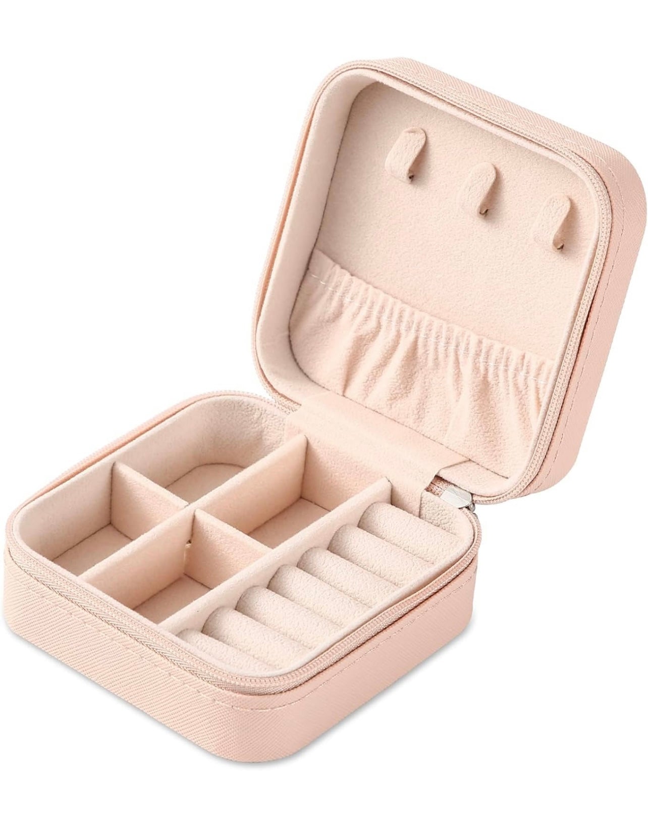 BABY PINK PORTABLE TRAVEL MINI JEWELRY BOX
