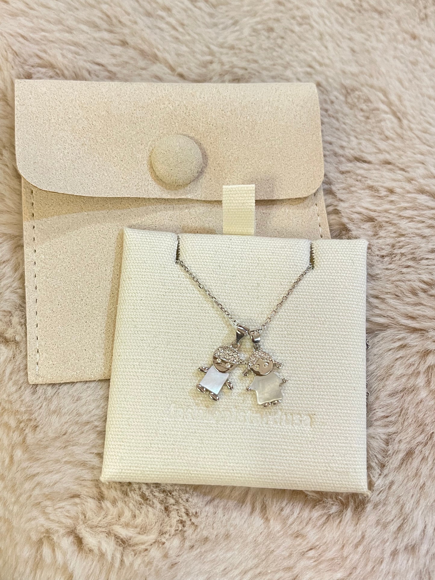 BOY AND GIRL SILVER NECKLACE