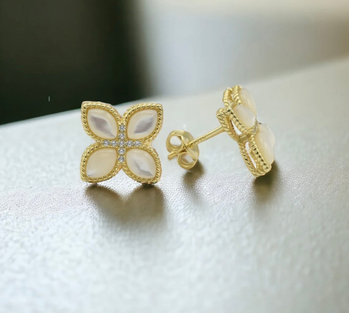 MADRE PERLA GOLD EARRING