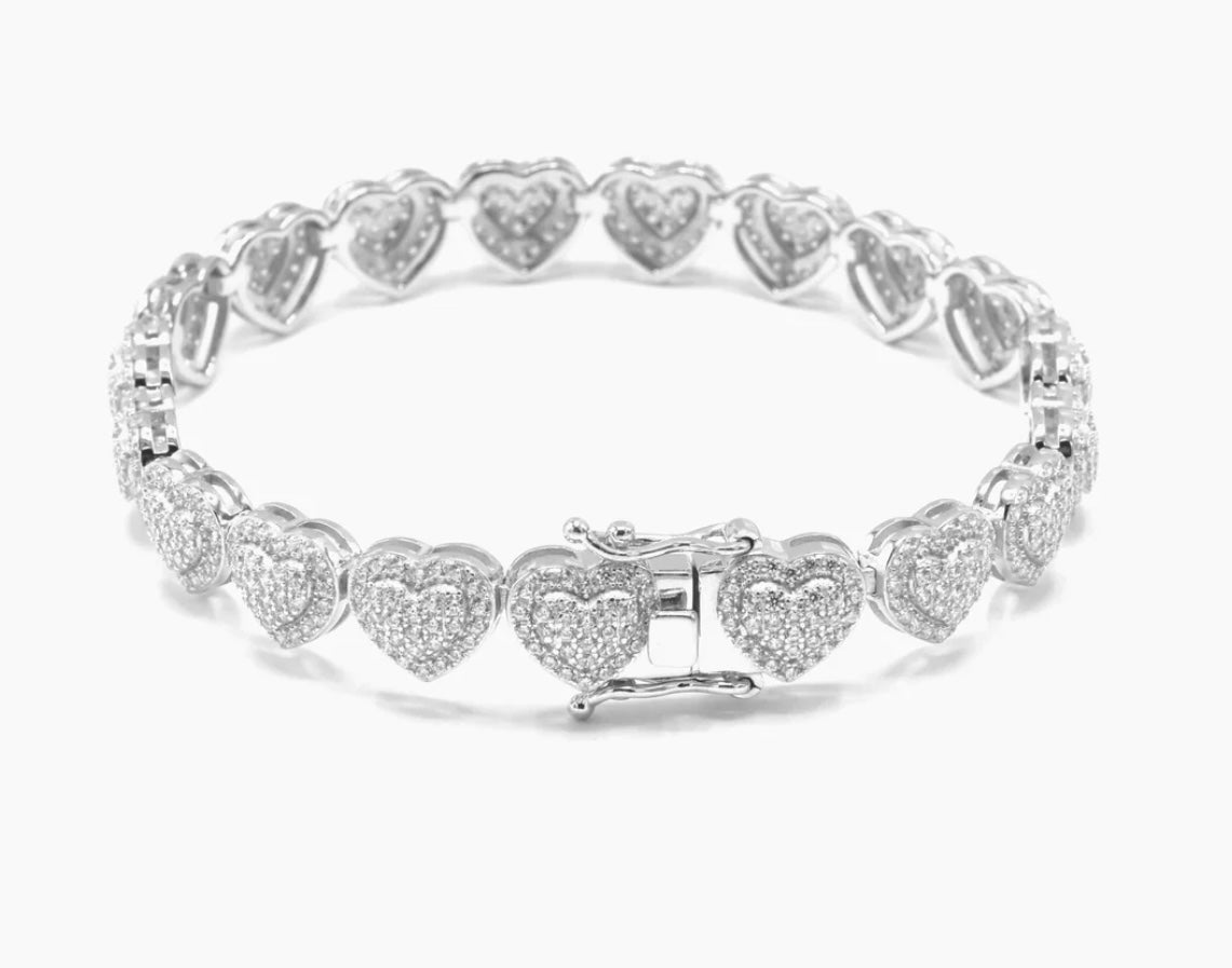 ICE HEART SILVER BRACELET