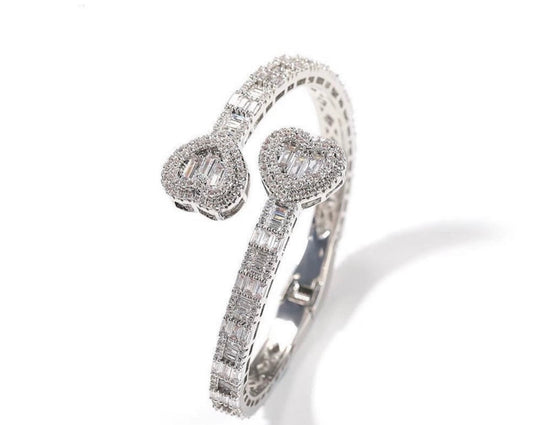SILVER HEART ICE BRACELET
