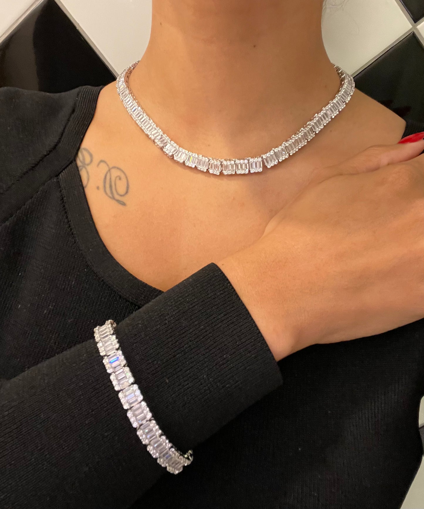 BRIANTE DIAMOND SILVER SET