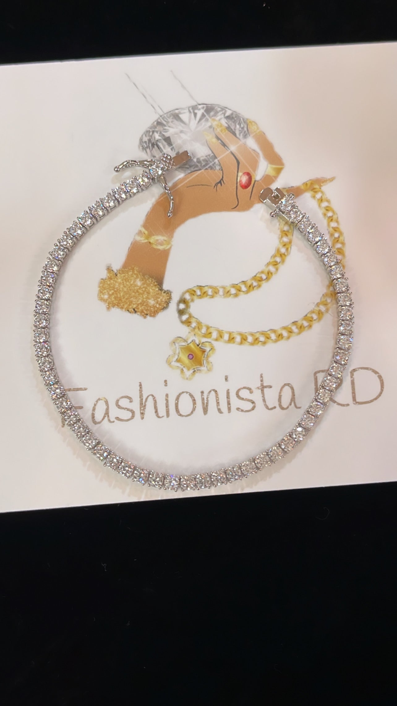 TENNIS ICE SILVER BRACELET 3MM