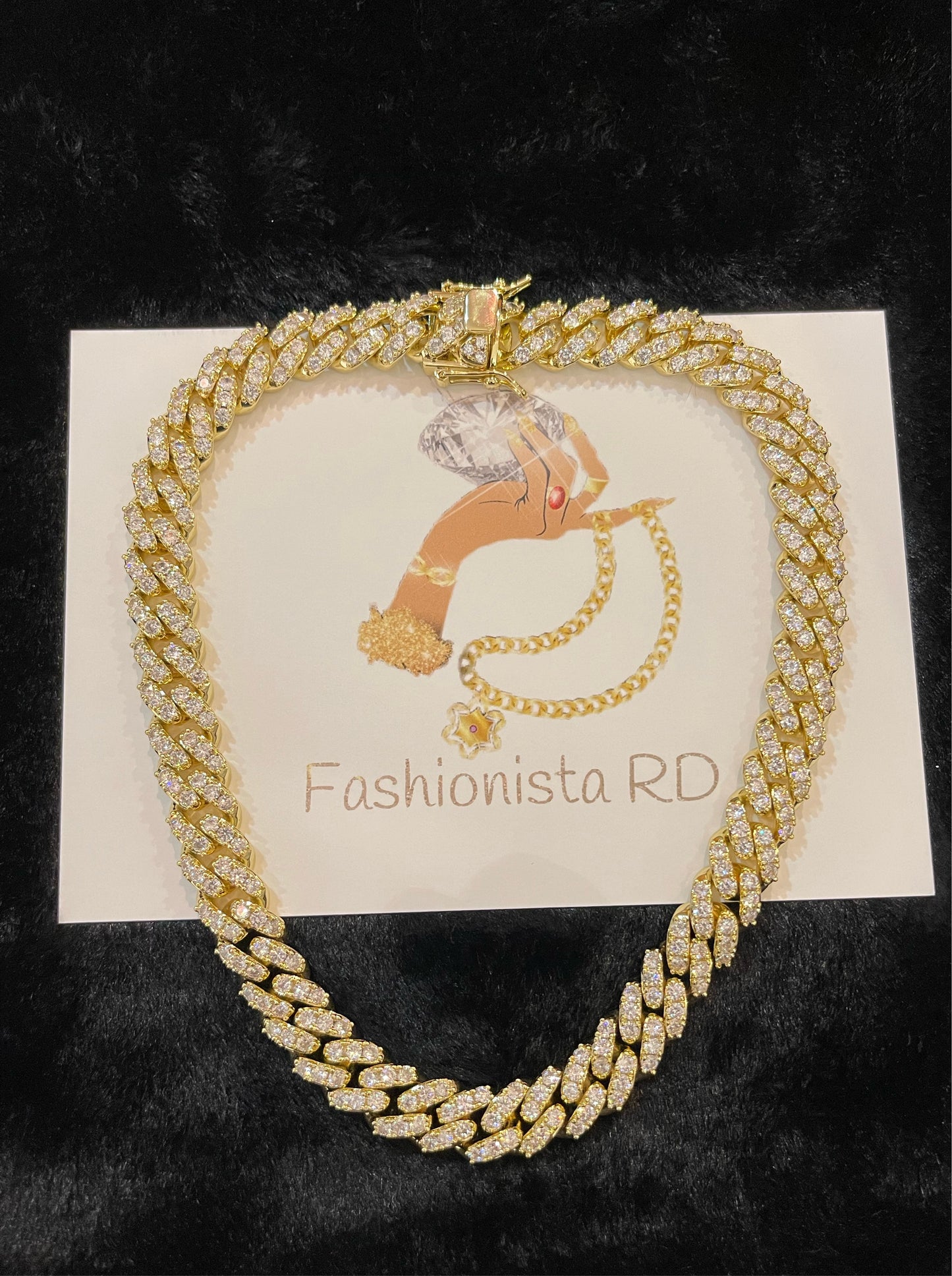 CHUKI CUBAN ICE LINK NECKLACE