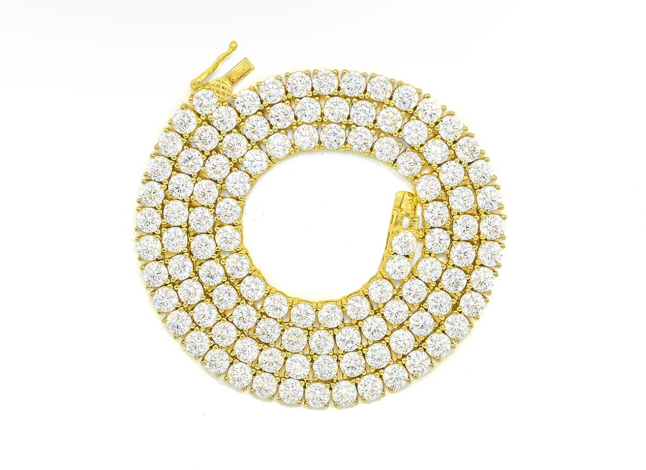 4 MM TENNIS ICE GOLD NECKLACE