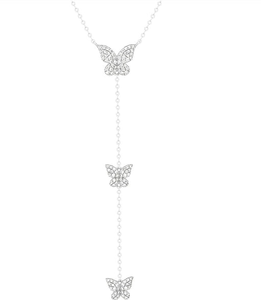 TREE BUTTERFLY SILVER NECKLACE