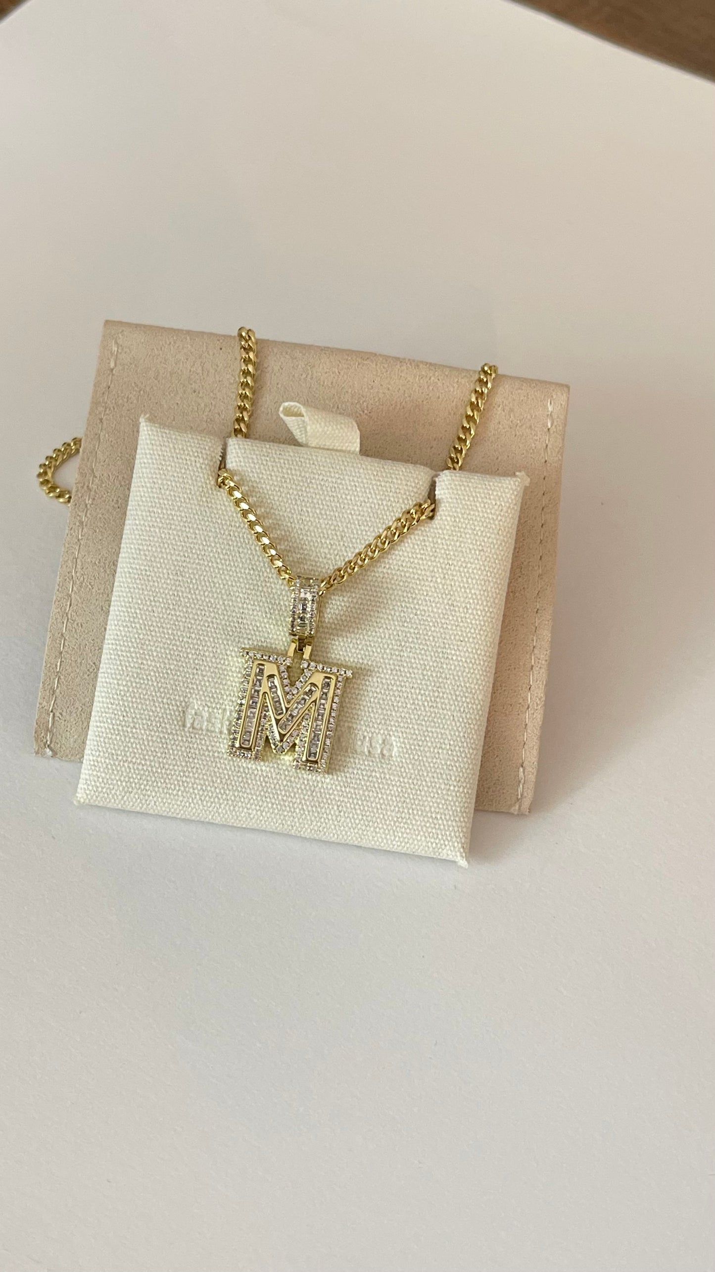 M LETTER NECKLACE