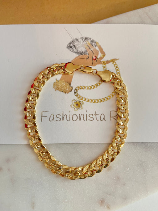 CUBAN III GOLD ANKLET