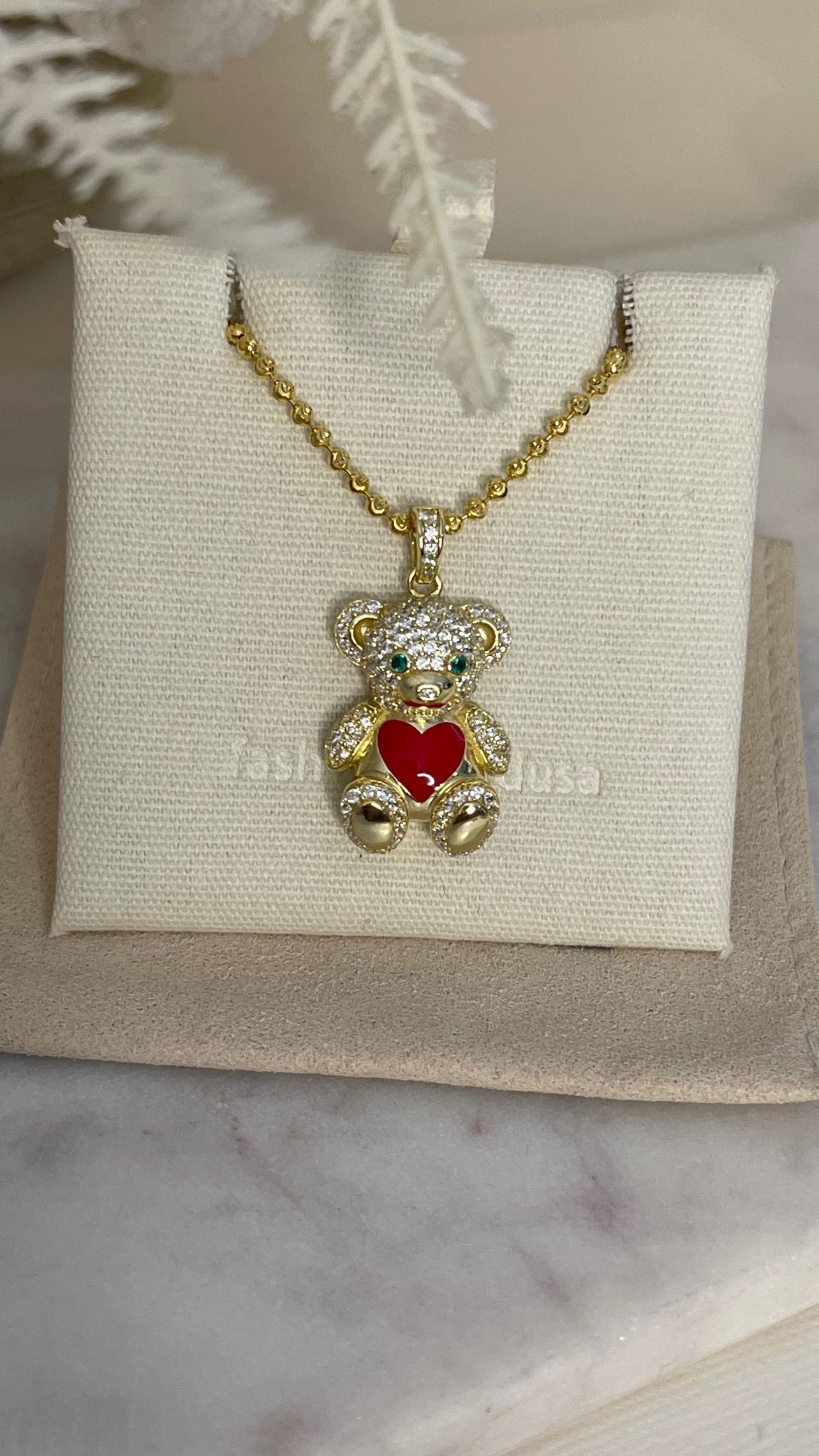GOLD BEAR NECKLACE