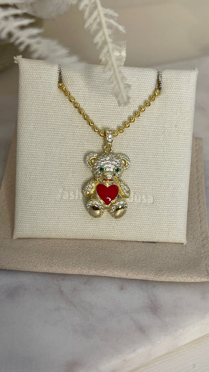GOLD BEAR NECKLACE