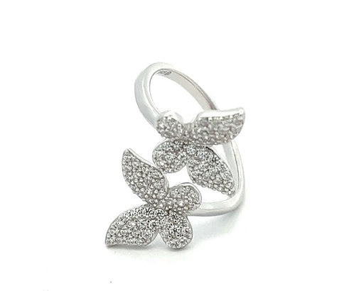 SILVER BUTTERFLY RING