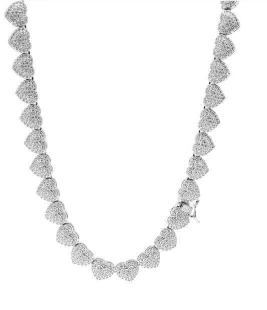 SILVER HEART LOVE SET
