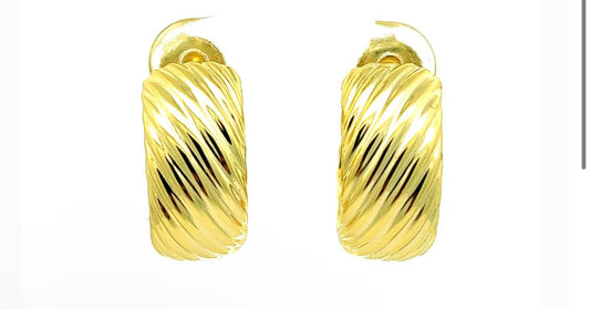 GOLD CROISSANT HOOPS