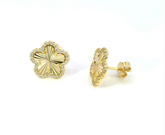 GOLD CLEF EARRING