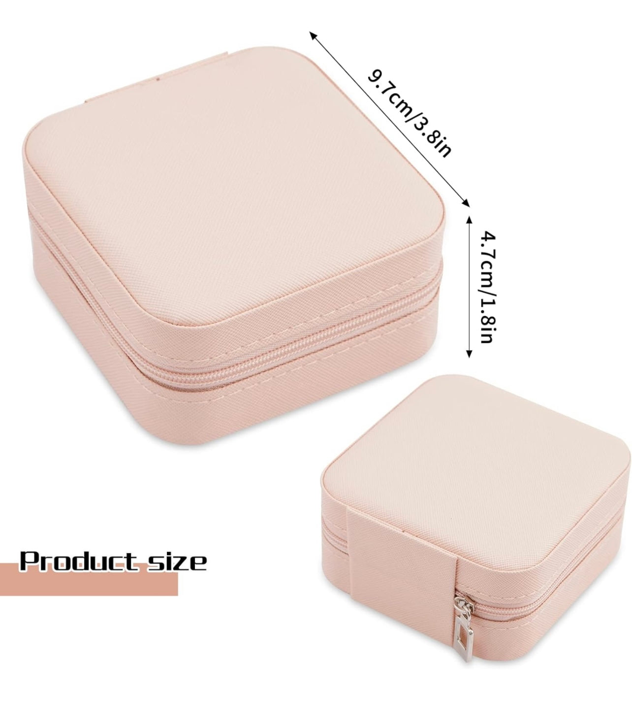 BABY PINK PORTABLE TRAVEL MINI JEWELRY BOX