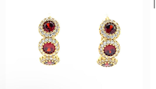 RUBI GOLD HOOP