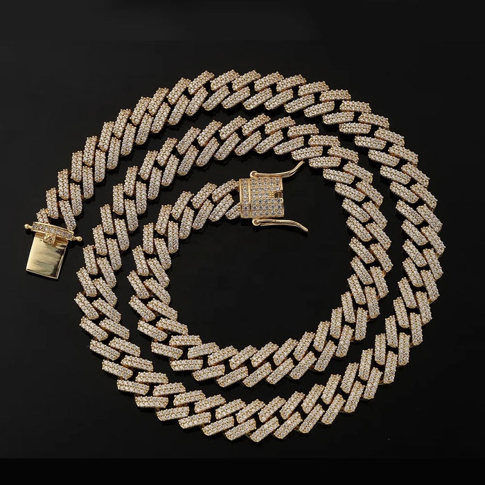 GOLD CUBAN ICE NECKLACE