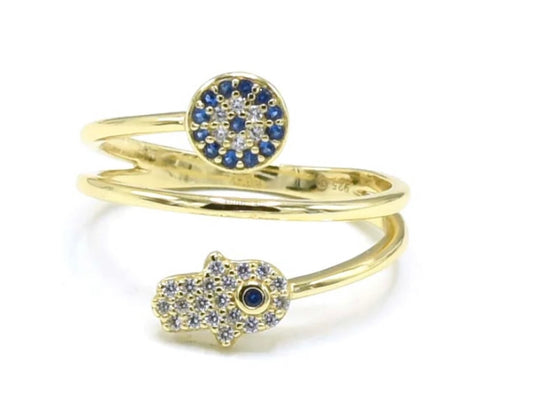 EVIL EYE HAND RING