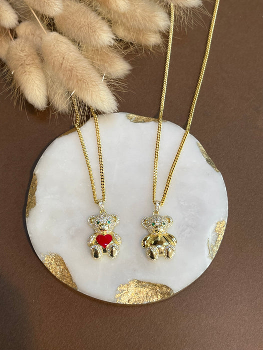 GOLD BEAR NECKLACE