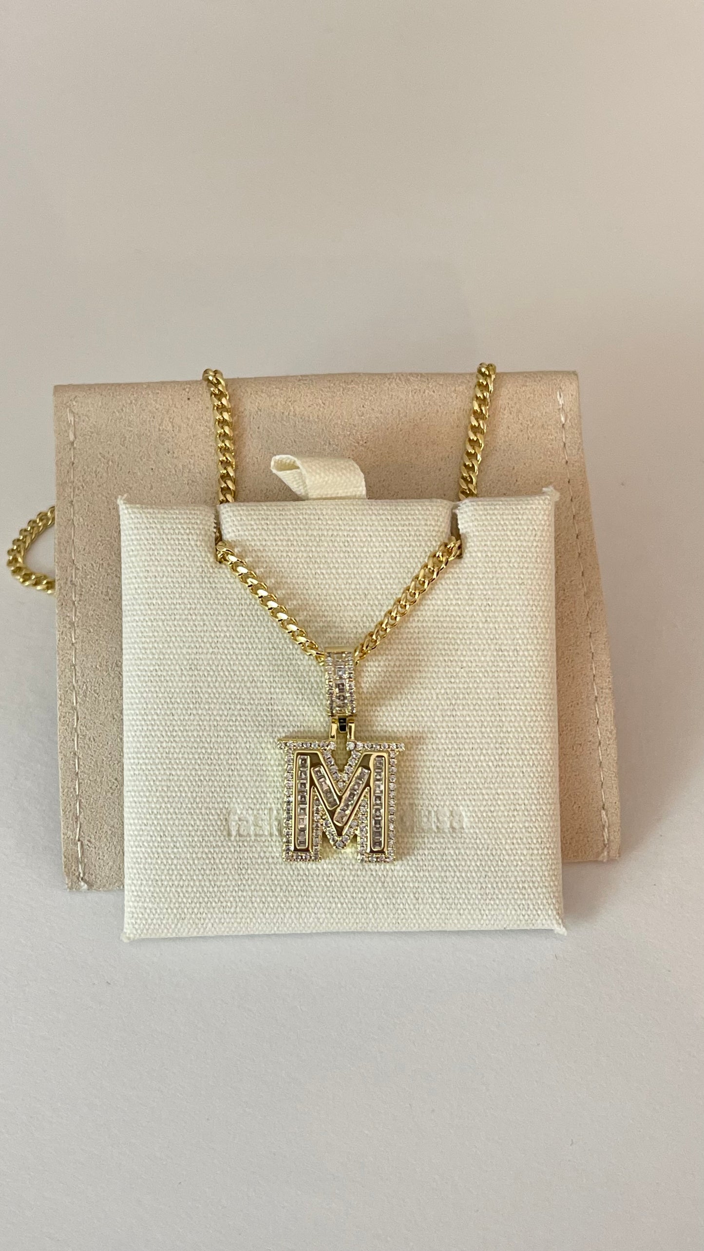 M LETTER NECKLACE
