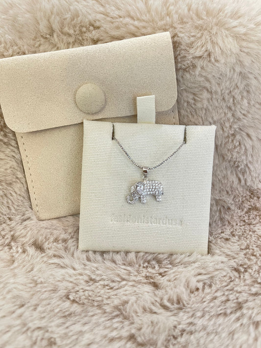 SILVER ELEPHANT NECKLACE