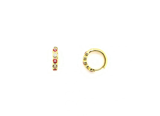 RED EVIL EYE HOOP