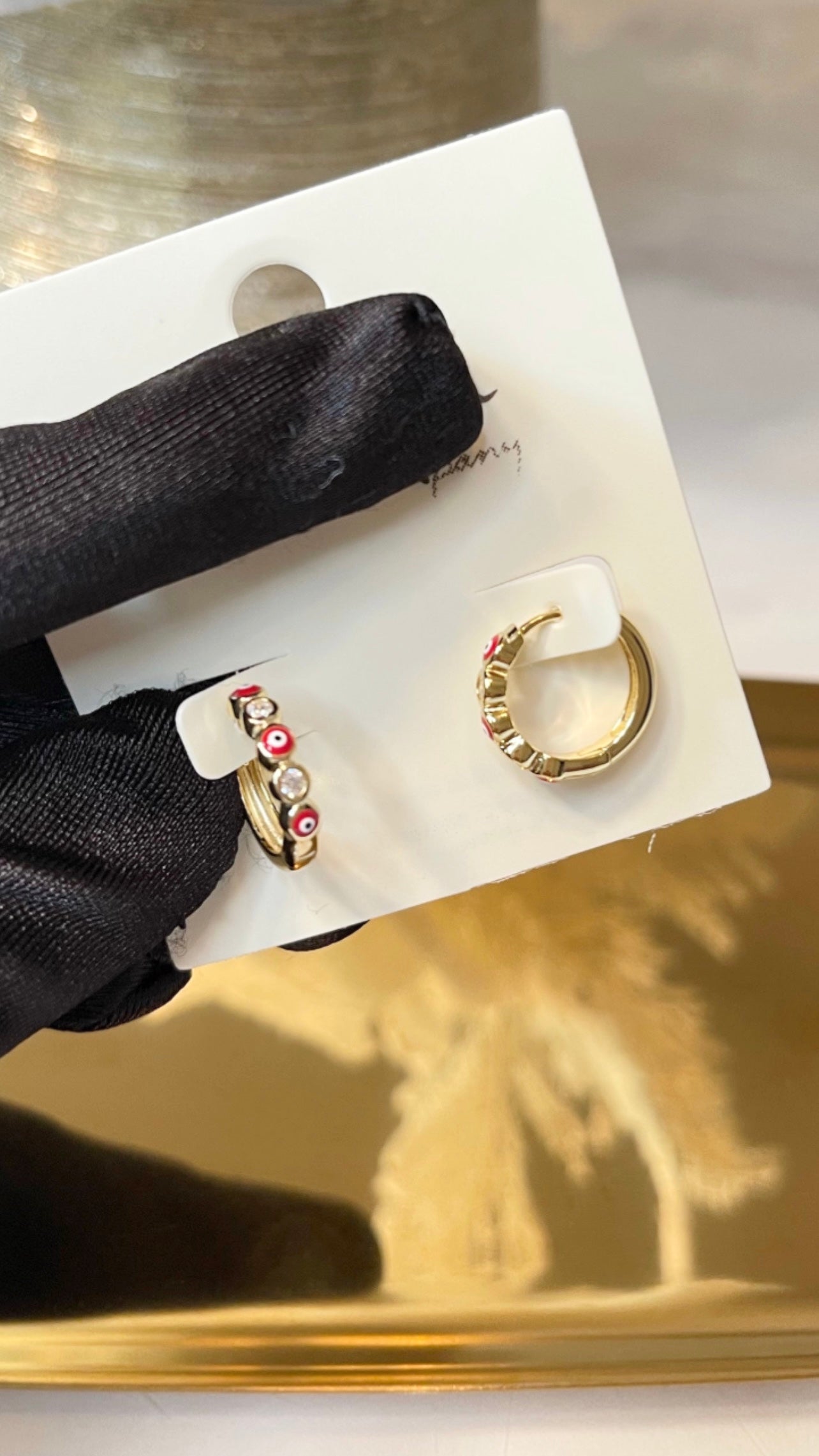 RED EVIL EYE HOOP