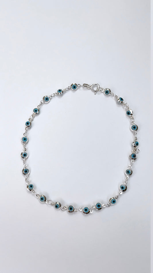BABY BLUE EYE LINK ANKLET
