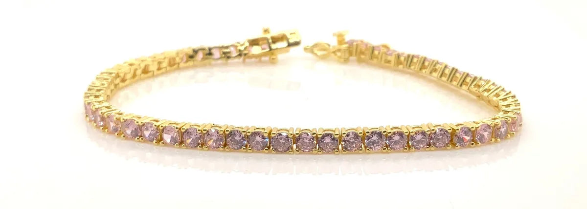 BABY PINK TENNIS BRACELET
