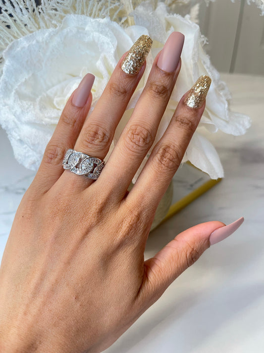BAGUETTE SILVER RING