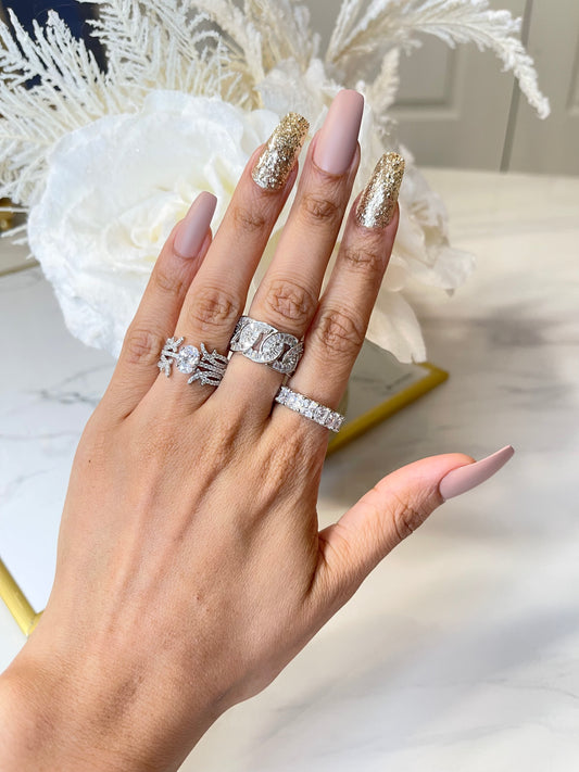 BAGUETTE SILVER RING