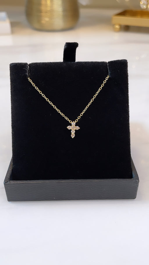 KIMBERLY GOLD CROSS NECKLACE