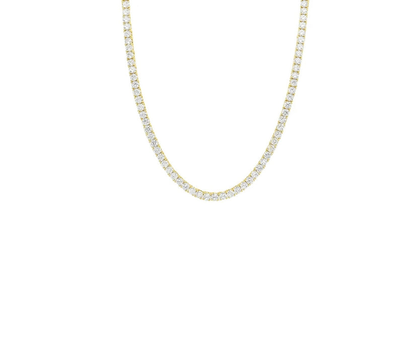 4 MM TENNIS ICE GOLD NECKLACE